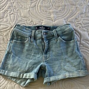 Hollister Women's Faded Blue Jean Shorts